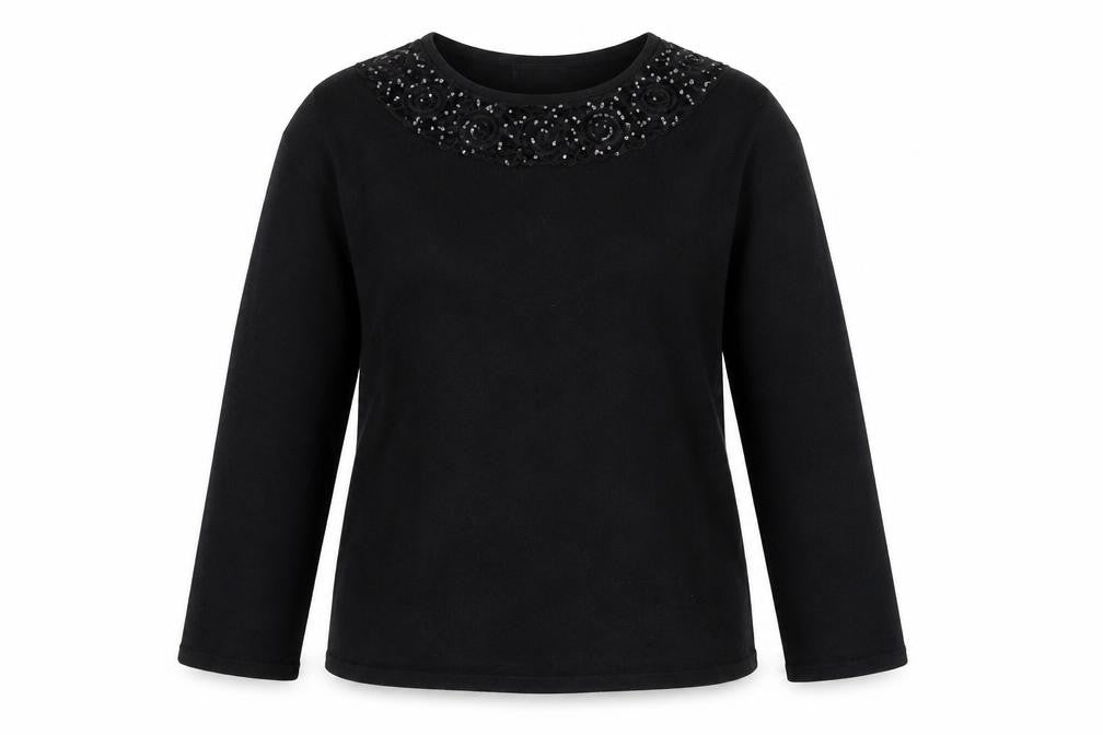 Womens UK Size M David Emanuel Black Pullover Jumper