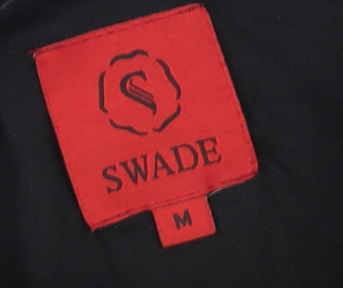 Swade Men's Black Polo Shirt M Short Sleeve Casual