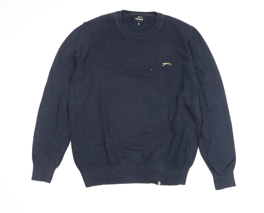 Slazenger Men's Blue Medium Pullover Jumper