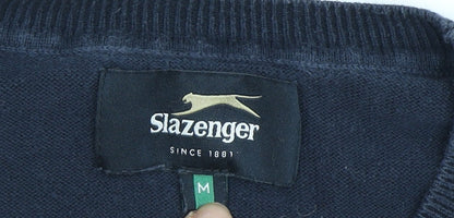 Slazenger Men's Blue Medium Pullover Jumper