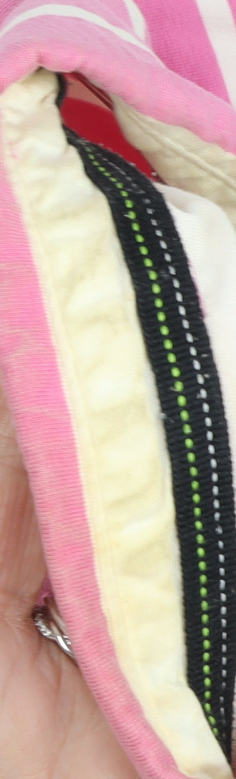 Karl Kertess Men’s Pink Striped Polo Shirt L