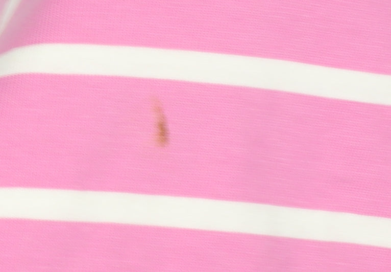 Karl Kertess Men’s Pink Striped Polo Shirt L