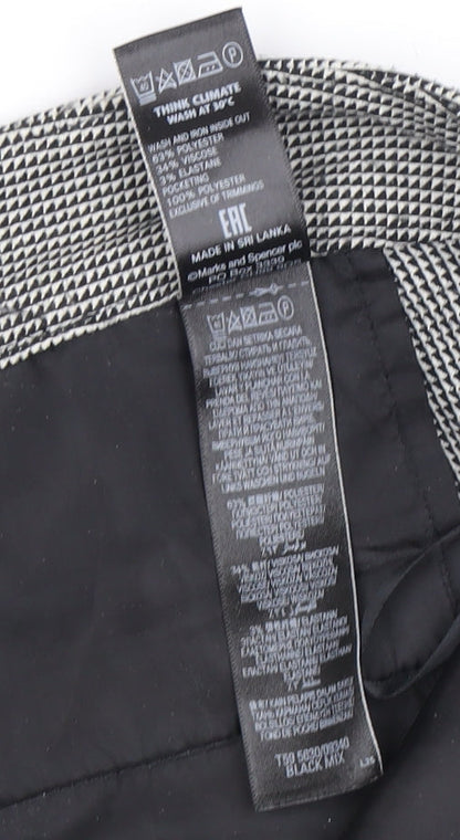 Womens UK Size 16 Marks and Spencer Regular Fit  Black Trousers