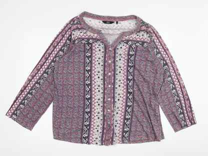 Womens UK Size 18 Isle Essentials Multicoloured  Button-Up