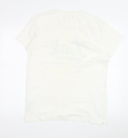 Mens UK Size L French Connection White  T-Shirt