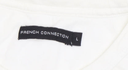 Mens UK Size L French Connection White  T-Shirt