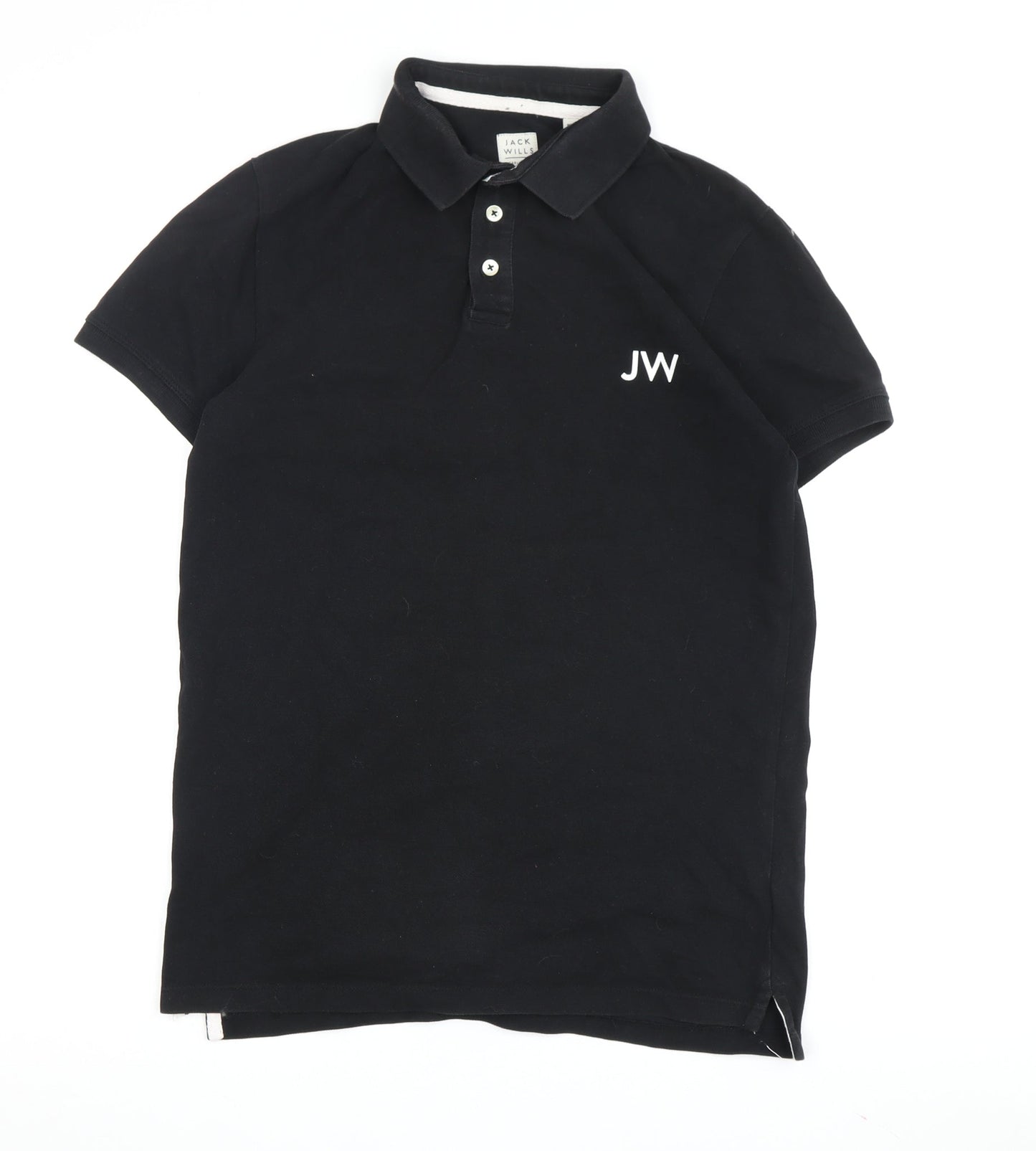Jack Wills Men's Black S Polo Shirt Logo Accents