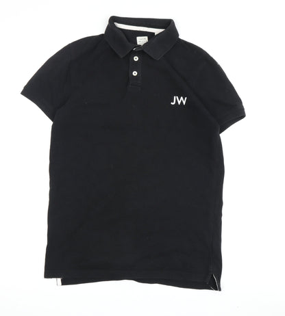 Jack Wills Men's Black S Polo Shirt Logo Accents