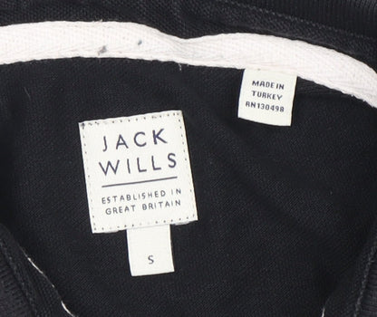 Jack Wills Men's Black S Polo Shirt Logo Accents