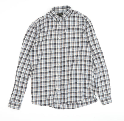 Next Signature Men's Grey Check Shirt Size S