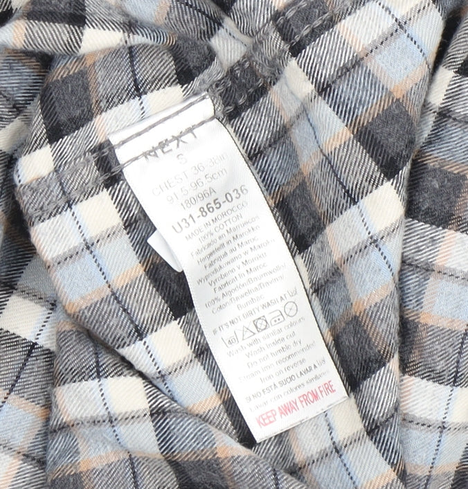 Next Signature Men's Grey Check Shirt Size S