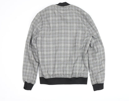 Mens UK Size S River Island Grey Bomber Jacket