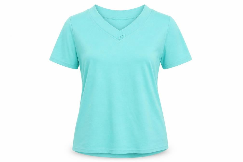 Womens UK Size M Isle Blue  T-Shirt
