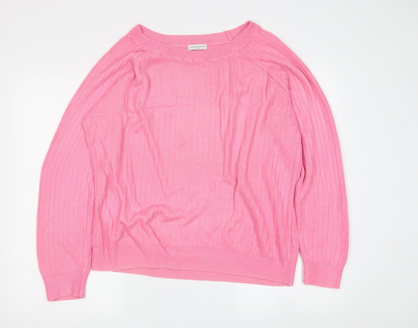 Womens UK Size L Jacqueline de Yong Pink Pullover Jumper