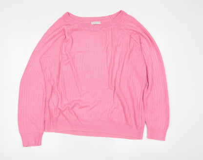 Womens UK Size L Jacqueline de Yong Pink Pullover Jumper