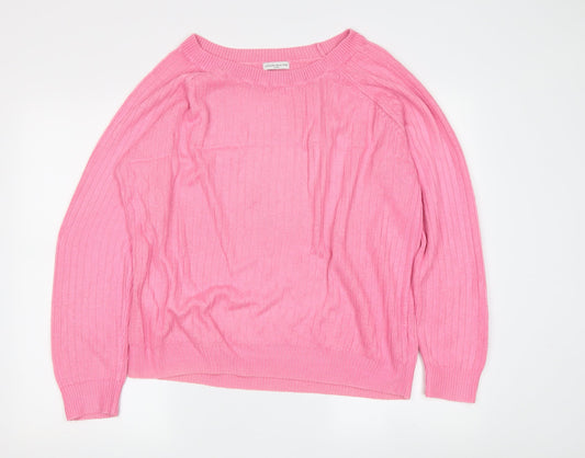 Womens UK Size L Jacqueline de Yong Pink Pullover Jumper