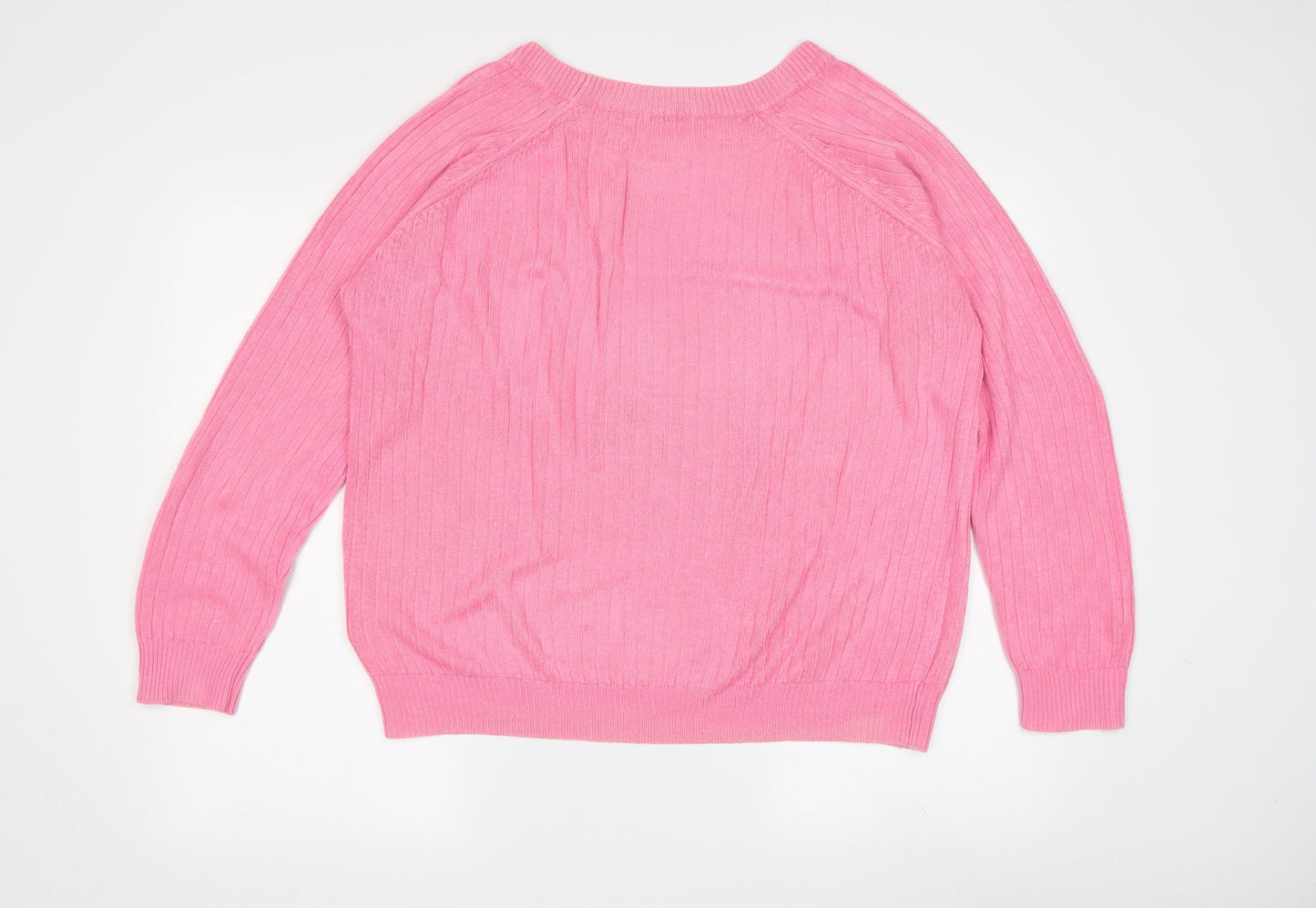 Womens UK Size L Jacqueline de Yong Pink Pullover Jumper