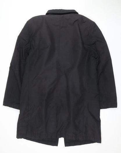 Marks and Spencer Men's Black Overcoat S Mid-Length