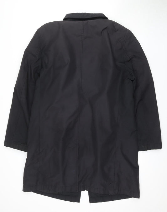 Marks and Spencer Men's Black Overcoat S Mid-Length