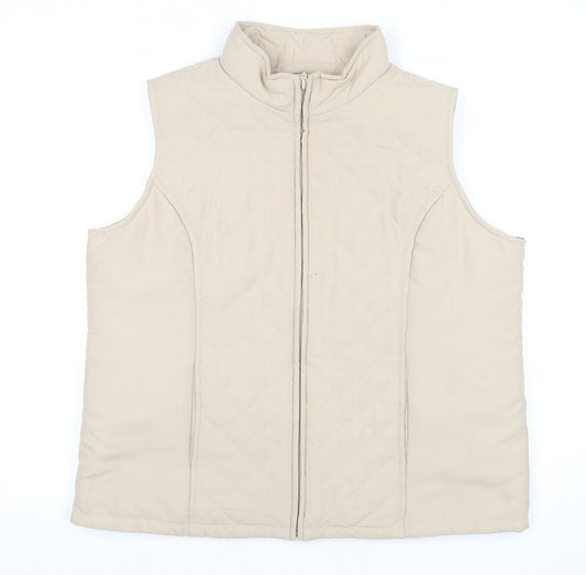 Womens UK Size M EWM Beige Quilted Coat