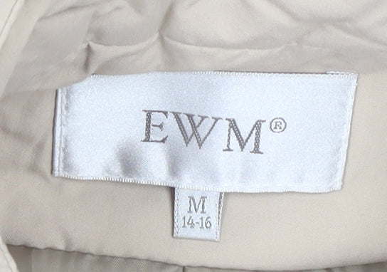 Womens UK Size M EWM Beige Quilted Coat