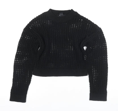 New Look Girls Black Knit Jumper 10-11 Years