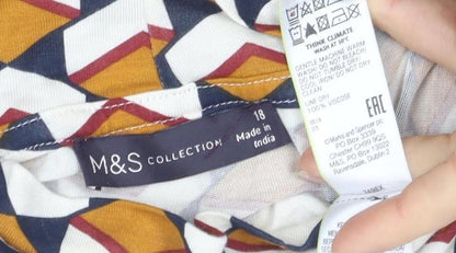 Womens UK Size 18 Marks and Spencer Multicoloured Tunic Blouse