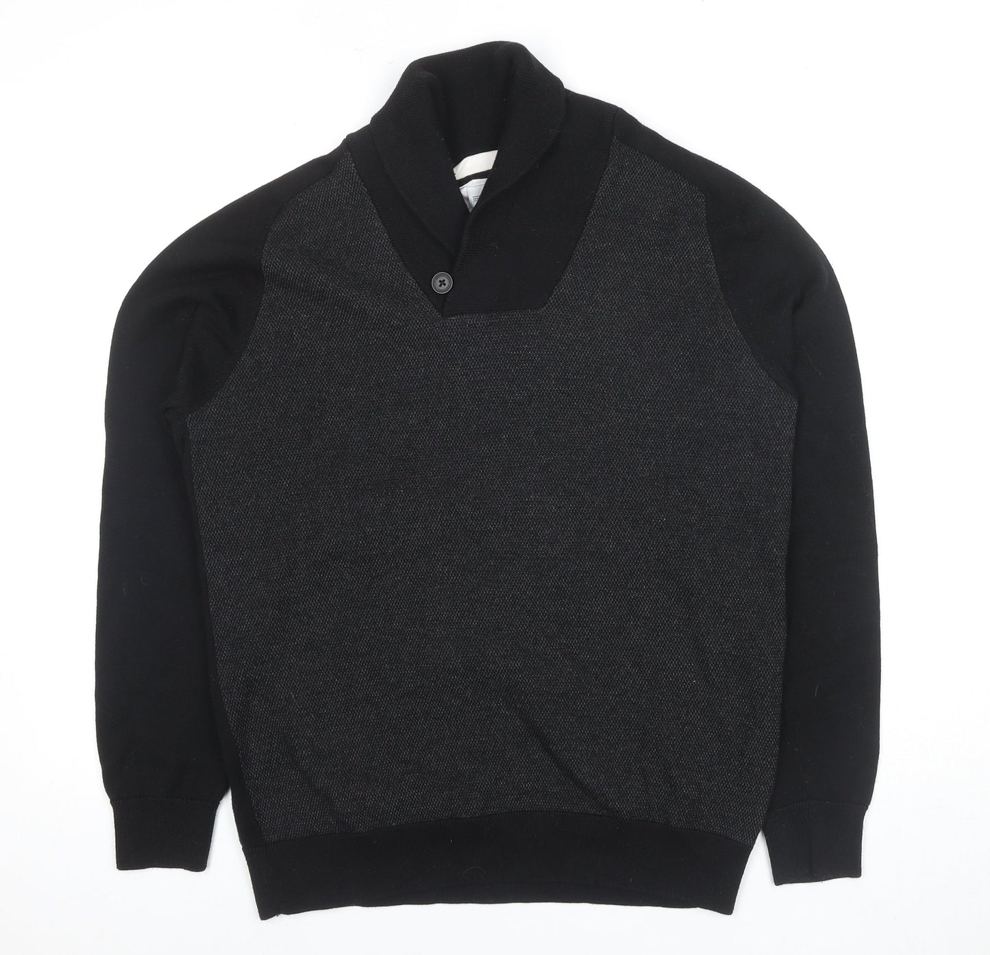 Next Men's Black Pullover High Neck Jumper, L