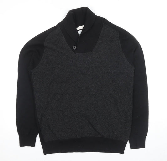 Next Men's Black Pullover High Neck Jumper, L