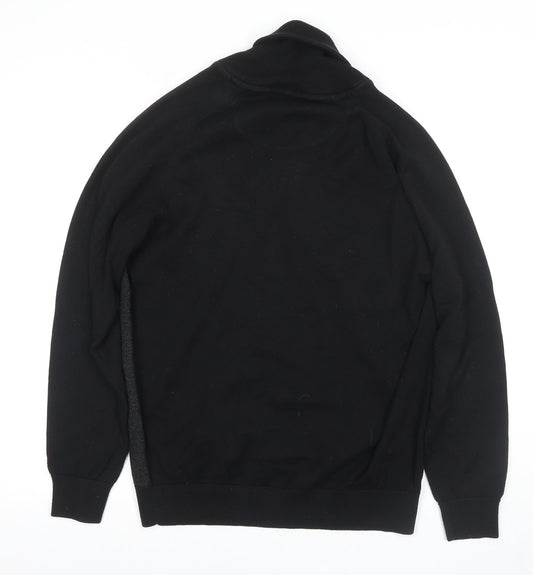 Next Men's Black Pullover High Neck Jumper, L