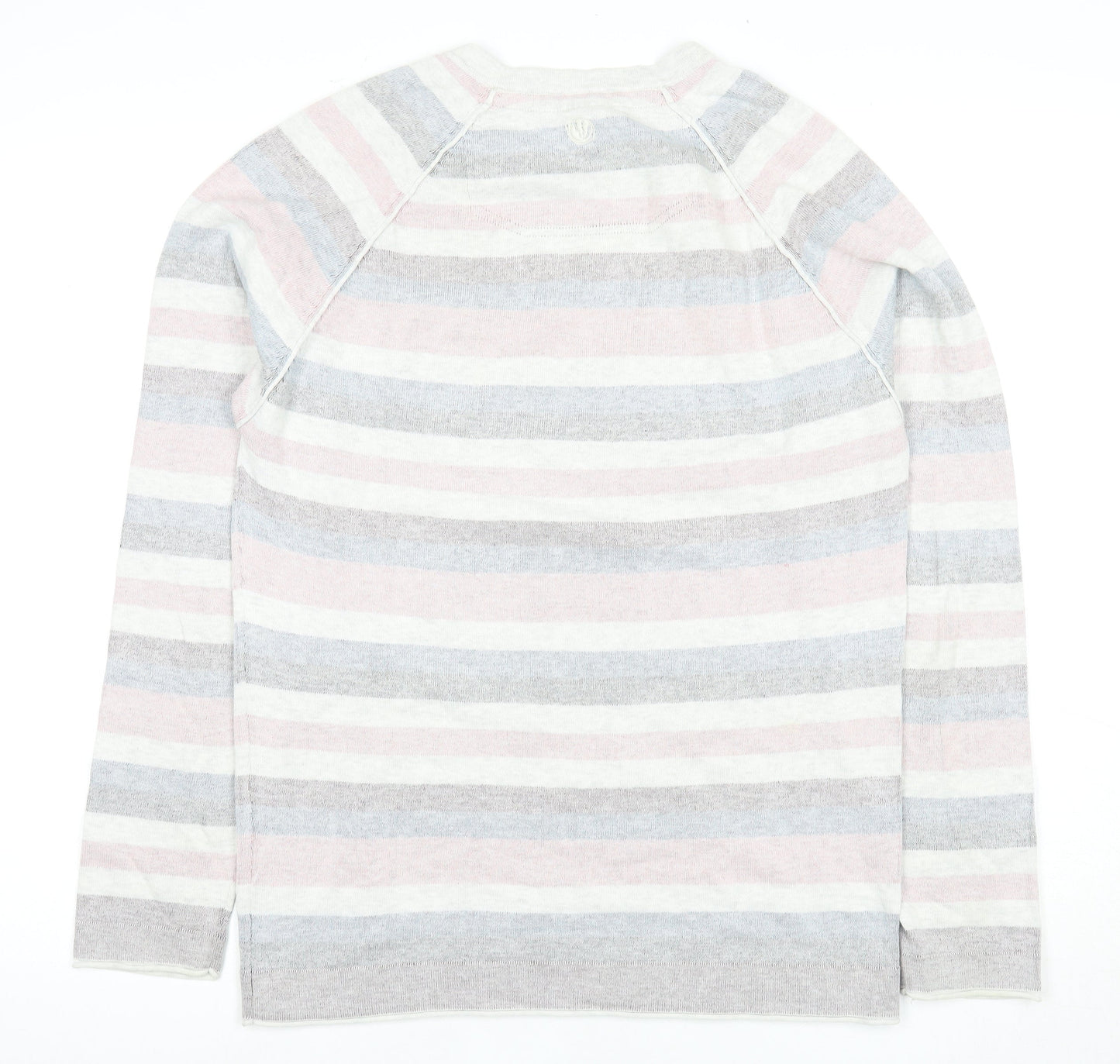 Men's Multicoloured Striped Cotton Jumper Size S