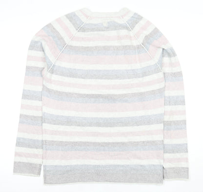 Men's Multicoloured Striped Cotton Jumper Size S