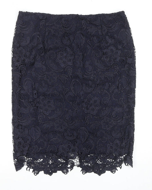 La Redoute Women's Blue Lace Pencil Skirt Size 16