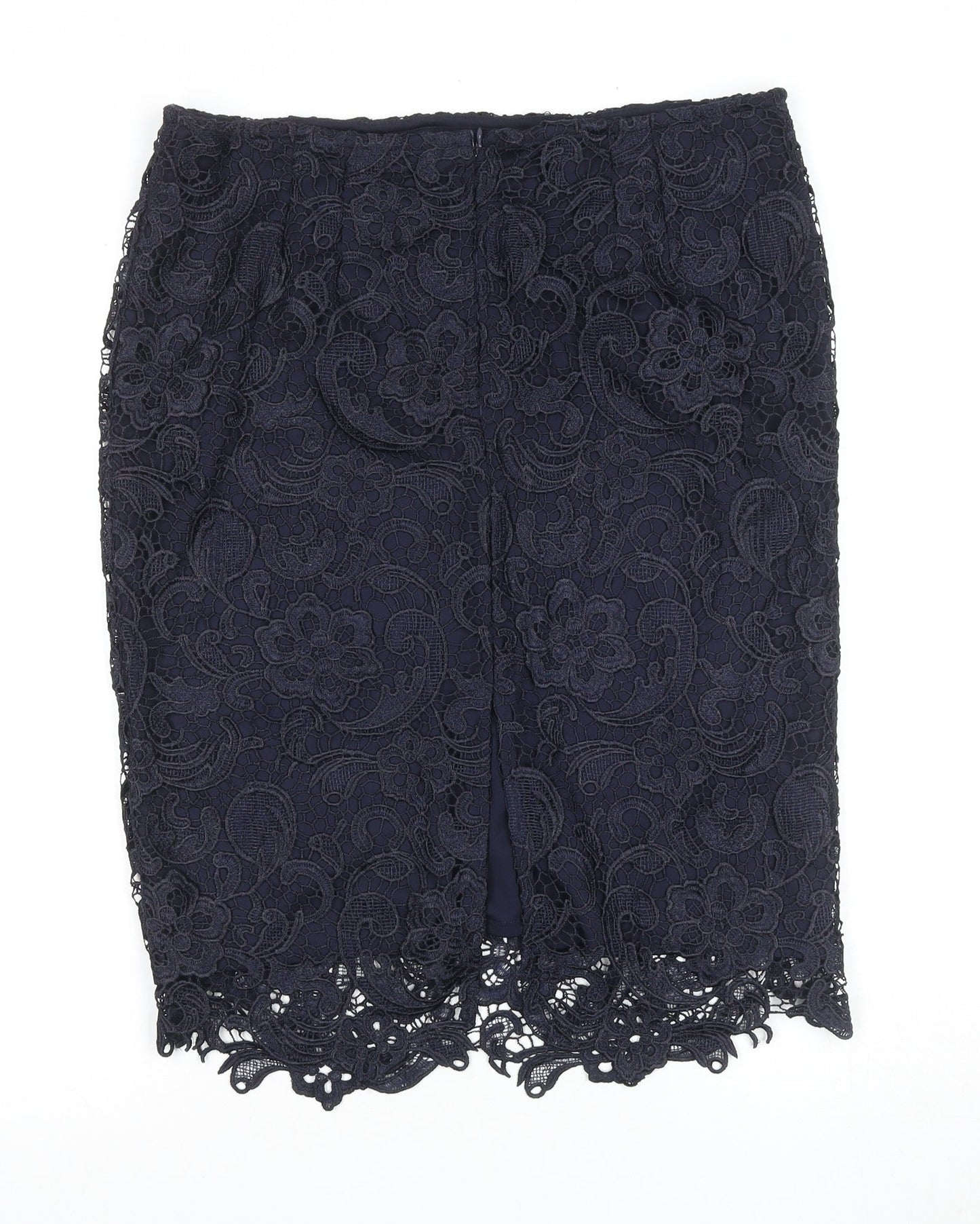 La Redoute Women's Blue Lace Pencil Skirt Size 16