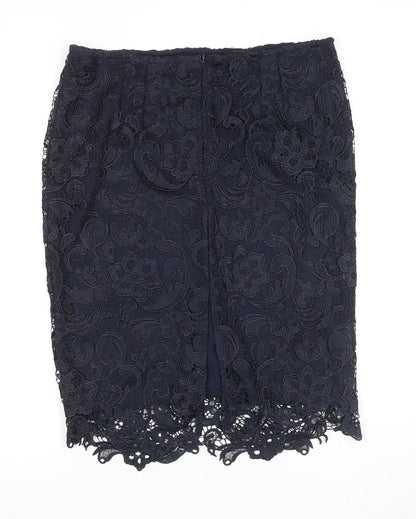 La Redoute Women's Blue Lace Pencil Skirt Size 16