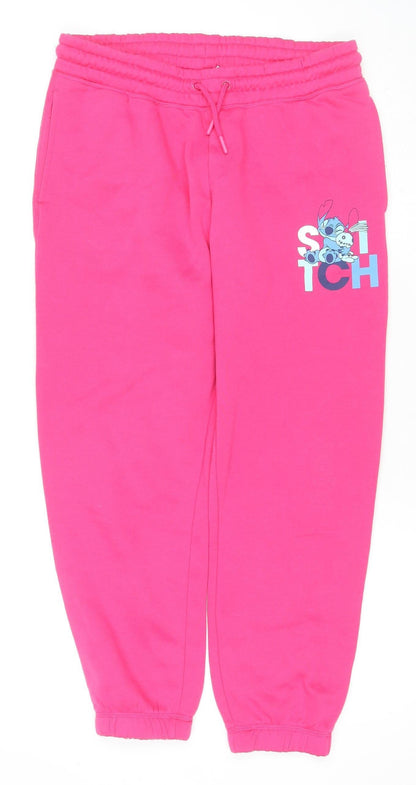Disney Women's Pink Jogger Trousers, M, Cartoon Theme