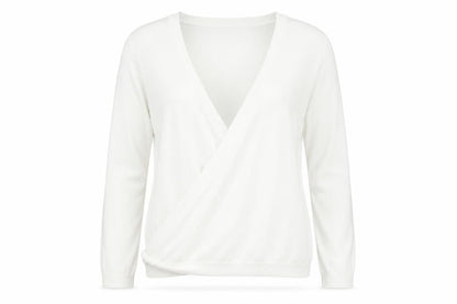 Womens UK Size M Wallis Ivory Wrap Jumper