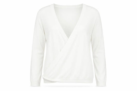 Womens UK Size M Wallis Ivory Wrap Jumper