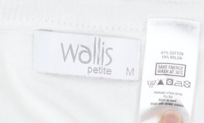 Womens UK Size M Wallis Ivory Wrap Jumper