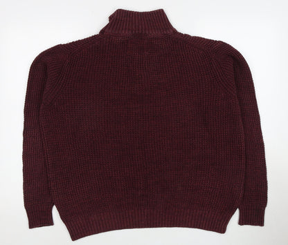 Weatherproof Vintage Men's L Red Henley Jumper