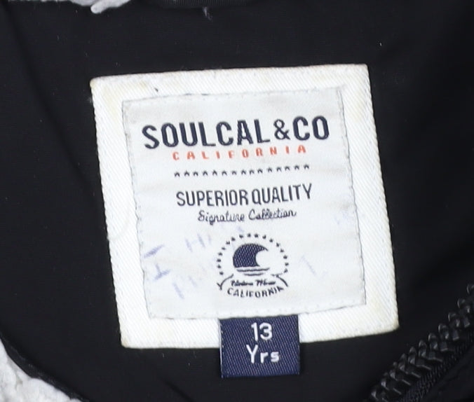 SoulCal & Co Boys Black Puffer Jacket 13 Years