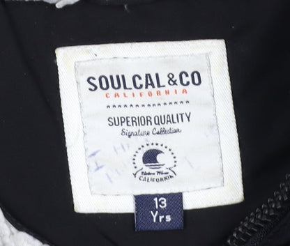 SoulCal & Co Boys Black Puffer Jacket 13 Years