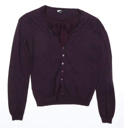 Laura Ashley Women's Purple Cardigan Size 10