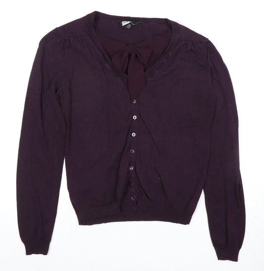Laura Ashley Women's Purple Cardigan Size 10