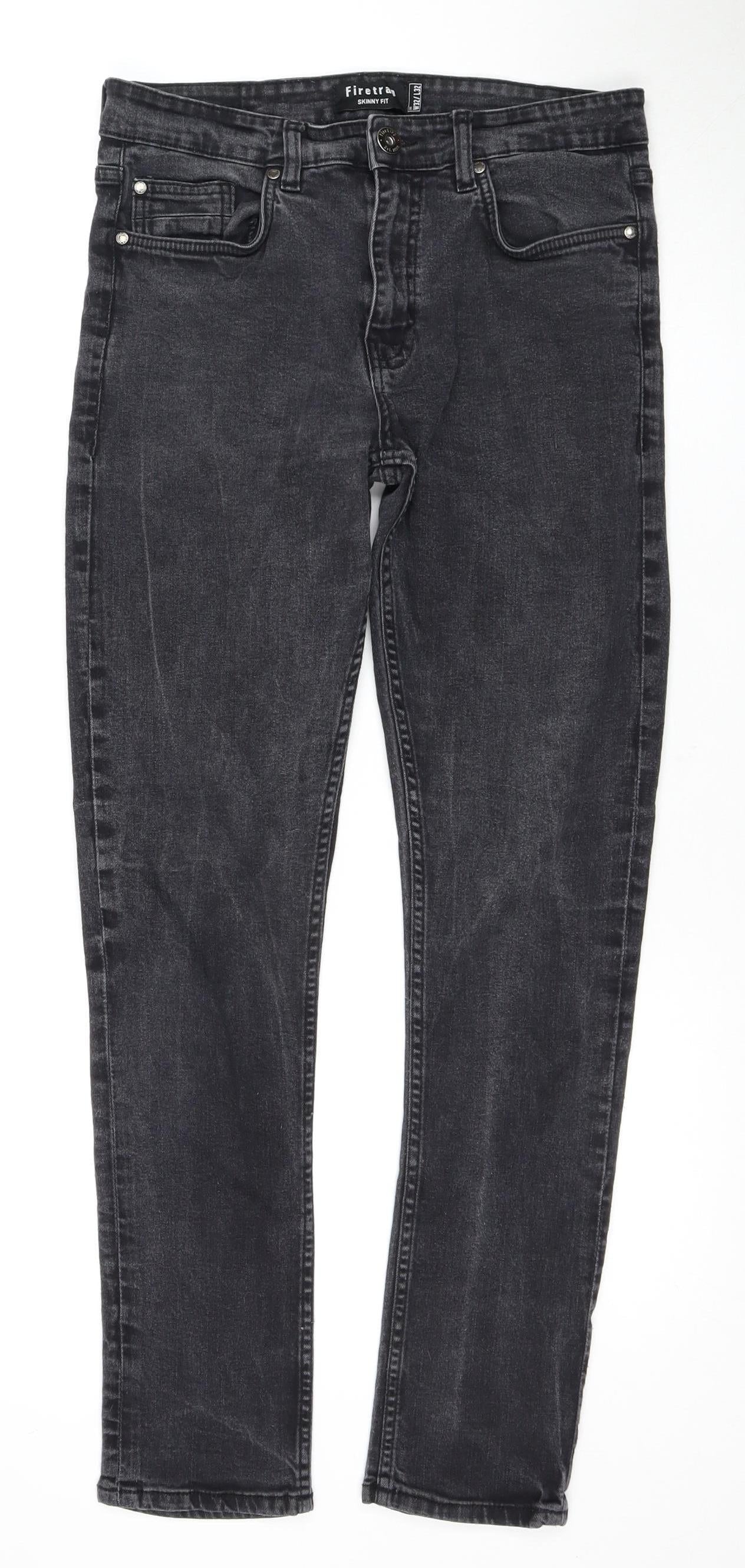 Firetrap Men's Black Skinny Jeans Size 32 Dark Wash