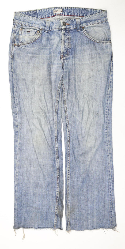 Mens UK Size M Tommy Hilfiger Regular Fit Straight Blue Jeans