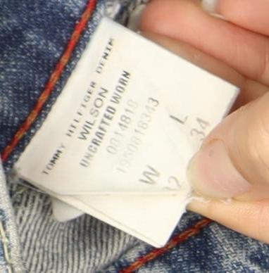 Mens UK Size M Tommy Hilfiger Regular Fit Straight Blue Jeans