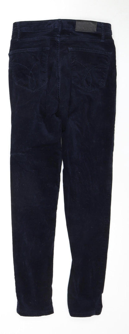 Calvin Klein Women's Blue Velvet Skinny Trousers XS