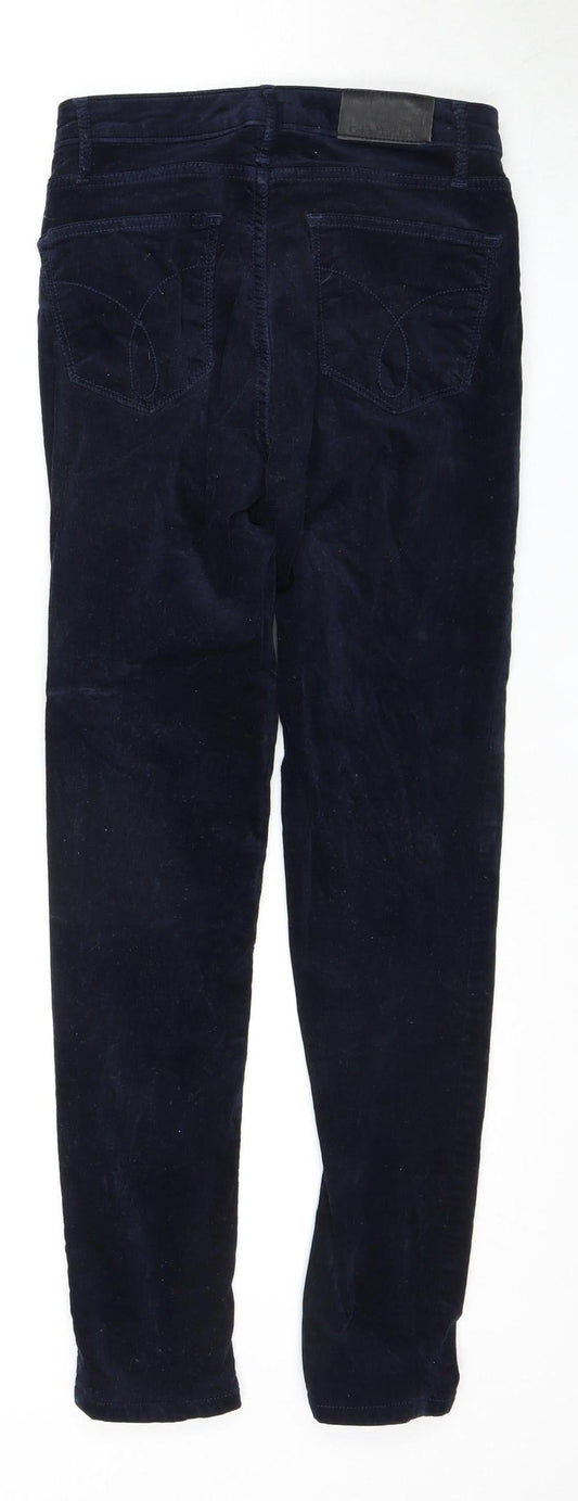 Calvin Klein Women's Blue Velvet Skinny Trousers XS