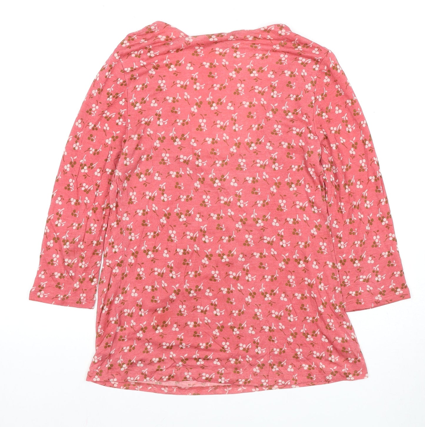 Boden Women's Pink Floral Scoop Neck Tunic Blouse Size 10